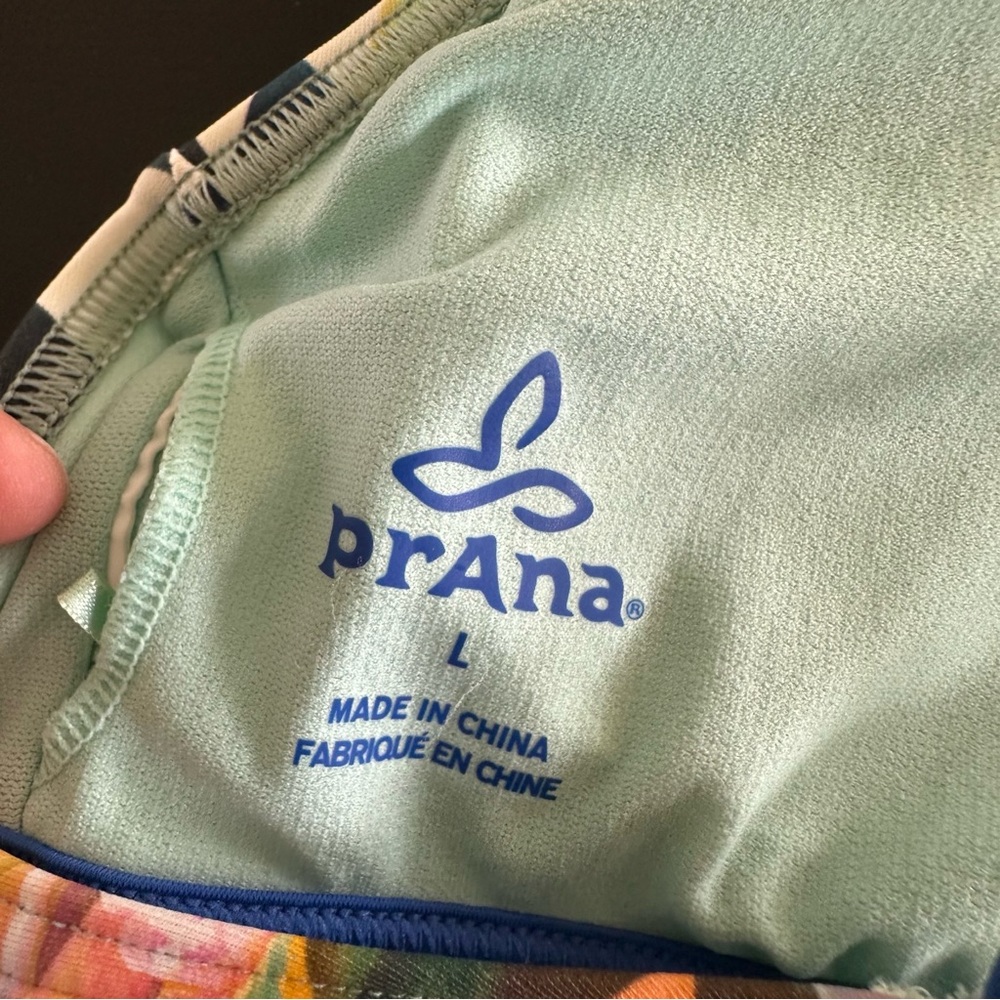 Prana Brina High Neck Bikini Top L Bluegrass | Halter Swimsuit Athletic - Picture 7 of 7